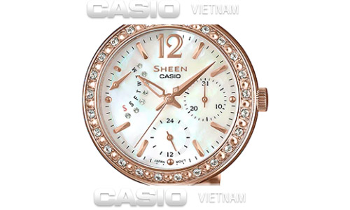 Đồng hồ Casio Sheen SHE-3043PG-7A thời trang và xinh xắn